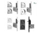 Maniglia Incasso Quadra Porta Scorrevole modello Easy TQN.8 d.60x60/48 con Nottolino+G500T Serratura E50 varie finiture | Bonaiti