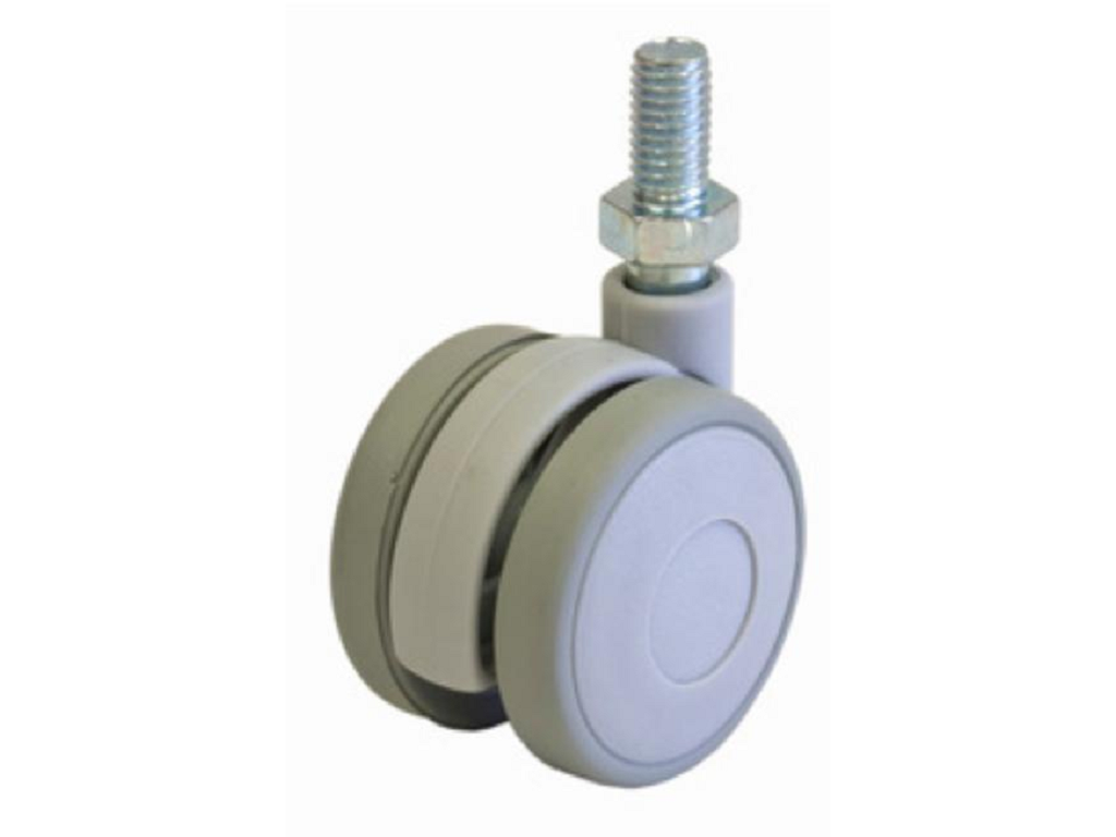 cad0002427c.png Ruota Polipropilene Gomma Grigia Sirio Portata Kg.15 Perno Filettato Ma8x15h mm.40 - immagine 1