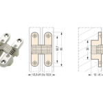 Cerniera Invisibile mm.65x12,3x18h Nylon/Nichelato  Ceam