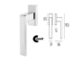 Maniglia per Finestra Dk Biblo Movimento 4 Scatti Metallo Quadro D.7x35mm varie finiture | Comit