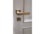 Maniglia Willy Rosetta Quadra d.50x50x7h Bocchetta Foro Chiave Alluminio PT-Oro Satinato | KTS - immagine 2