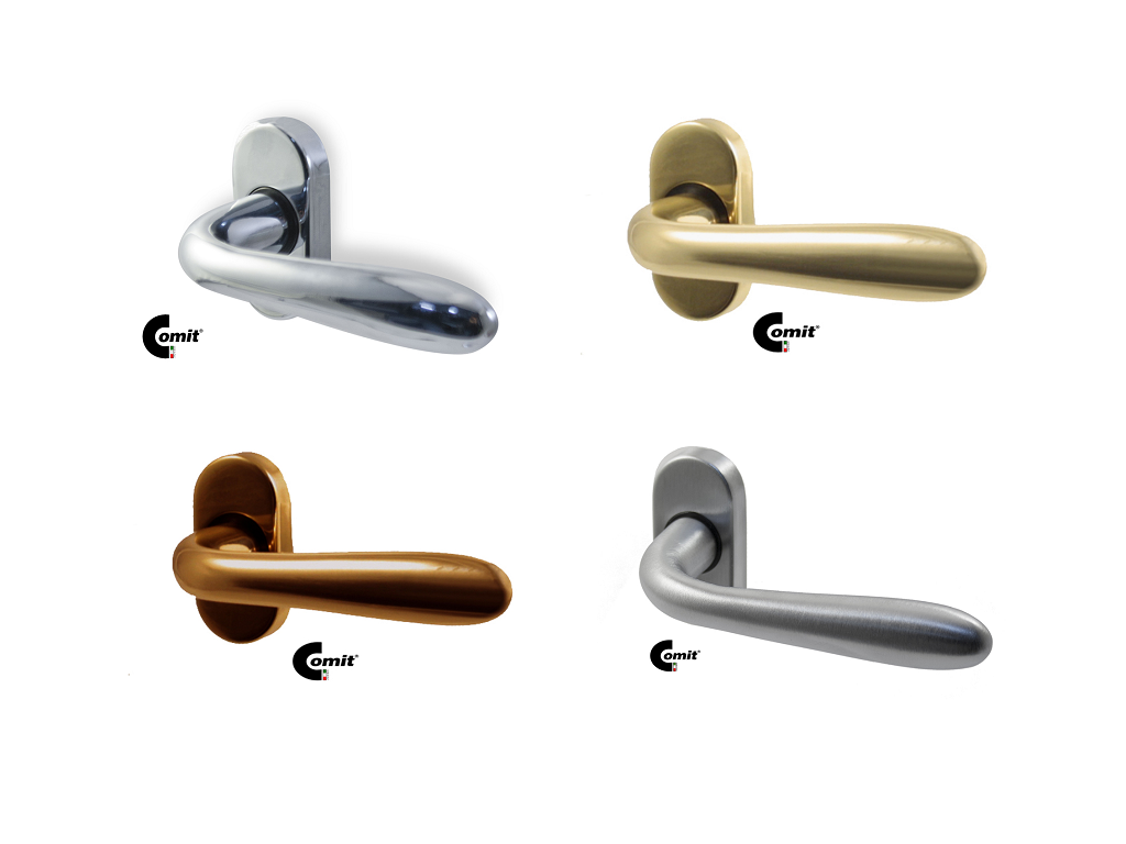 citgocro30p2arr.png Maniglia Goccia Rosetta Ovale Bocchetta Foro Chiave Varie Finiture | Comit - immagine 1