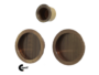 Maniglia Incasso Tonda Porta Scorrevole modello K101CT02 d.57/48 Senza Foro Chiave varie finiture  Comit - immagine 6