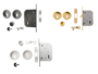 Maniglia Incasso Porta Scorrevole Modello NIC101 Tondo con Foro Chiave D.57/48 E50 + Serratura varie finiture  Comit