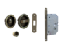 Maniglia Incasso Tonda Porta Scorrevole modello K101N01T d.57/48 con Nottolino+Serratura E50 varie finiture | Comit - immagine 4