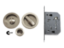 Maniglia Incasso Tonda Porta Scorrevole modello K101N01T d.57/48 con Nottolino+Serratura E50 varie finiture | Comit - immagine 5