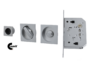 Maniglia Incasso Quadra Porta Scorrevole modello K302N01T d.53x53/48 con Nottolino+Serratura E50 varie finiture | Comit - immagine 2