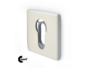 Bocchetta Quadra Foro Yale per Cilindro Europeo d.50x50x5h varie finiture  Comit - immagine 5
