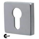 Bocchetta Quadra Foro Yale per Cilindro Europeo d.50x50x10h varie finiture  Comit