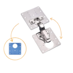 Piastrina di Riparazione per Cerniera Cucina  87x87mm Ø35mm Acciaio inox 430