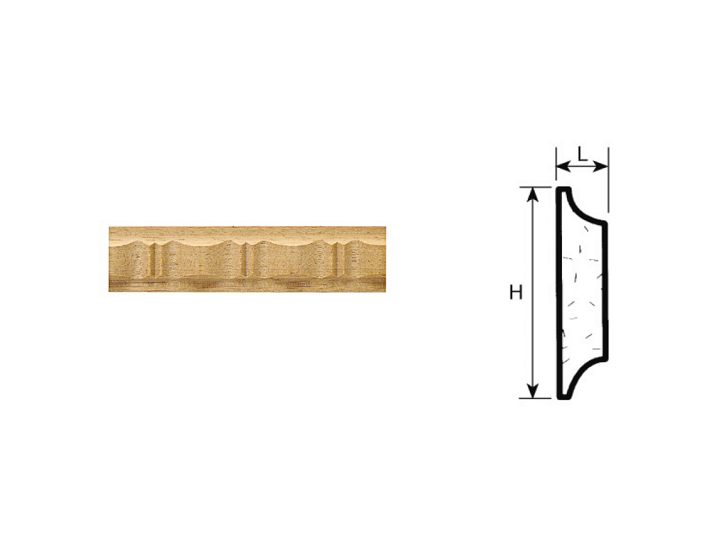 cof03m4013xx.png CORNICE LEGNO RAMINO asta cm.244 H.16x6L-H.25x6L prdootta da COF - immagine 1