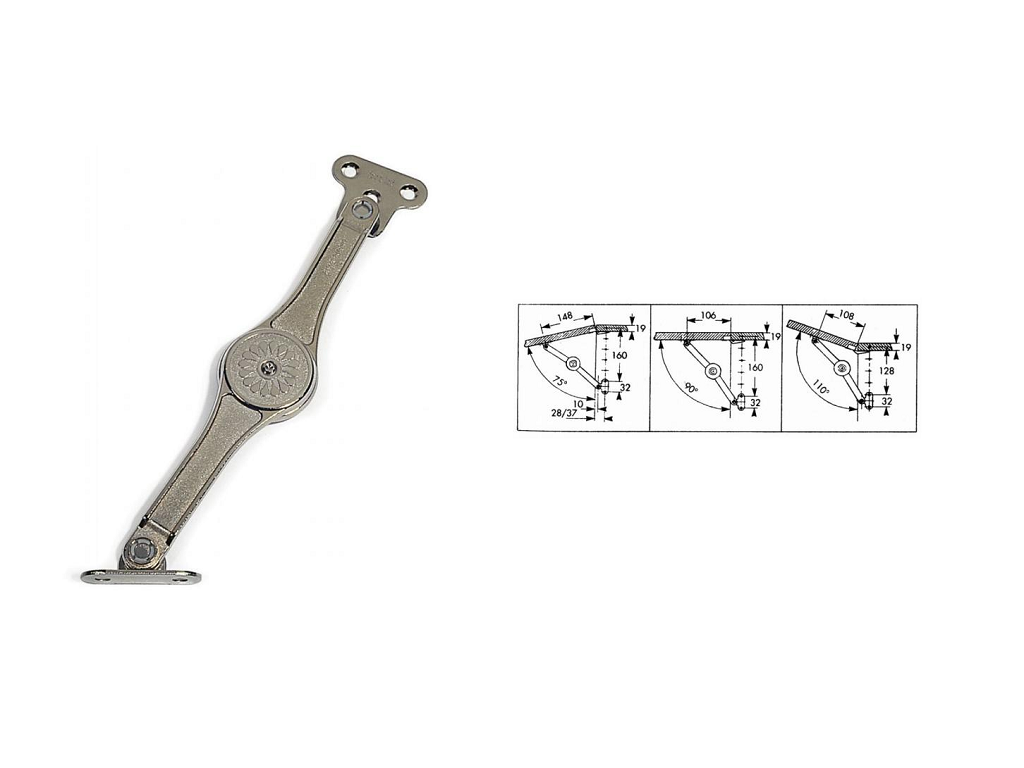 cof055011000010.png Braccetto Snodato a Scatti per Anta Cromato | Ferrari - immagine 1