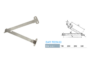 ASTA SNODATA CON FERMO TIPO LEGGERO mm.150 NICHELATO DX-SX - immagine 2