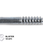 VITE RULLATA DOPPIO FILETTO METRICO/LEGNO FERRO ZINCATO IN BLISTER DA PEZZI 10 4MA VARIE LUNGHEZZE