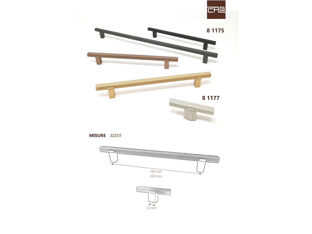 crg81175xx.png Maniglietta Mobile Interasse 160 mm.210x10x27h varie Finiture | Citterio Giulio - immagine 1