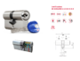 Cilindro Europeo Titan K66 Nichel Satinato 5 Chiavi + Cantiere Varie Misure | DOM-CR - immagine 3