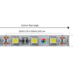 Strip Led Adesivo 5mt 24v IP20 60led/Mt 14,4w 120°900lm/mt  Vari Kelvin |  Dogi
