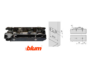 Piastra Clip Cerniera Montaggio diritta con Eccentrico Nero Onice mm.00H | Blum - immagine 2