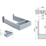 Salva Sifone Rettangolare con Vaschetta per Cassetto Tecnoplastica vari colori  Emuca