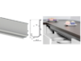 Profilo Gola Superiore mm.57,5x24,3 cm.390 Alluminio varie finiture | Emuca - immagine 2