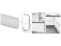 Profilo Gola Centrale mm.70x24,3 cm.390 Alluminio Verniciato Bianco | Emuca - immagine 4