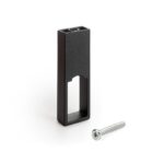Reggitubo Centrale Aperto per Tubo Rettangolare Luxe d.10x20x65h Nero Testurizzato  Emuca