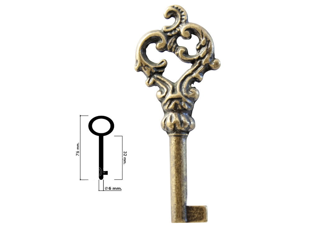 fal03740to32ot004.png Chiave Mobile Femmina Ottone d.6x32/76mm Bronzo Brl - immagine 1