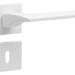Maniglia Corsa Rosetta Quadra d.50x50x5h Bocchetta Foro Chiave FBO-Bianco Opaco  Fimet
