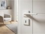 Maniglia Corsa Rosetta Quadra d.50x50x5h Bocchetta Foro Chiave FBO-Bianco Opaco  Fimet - immagine 2