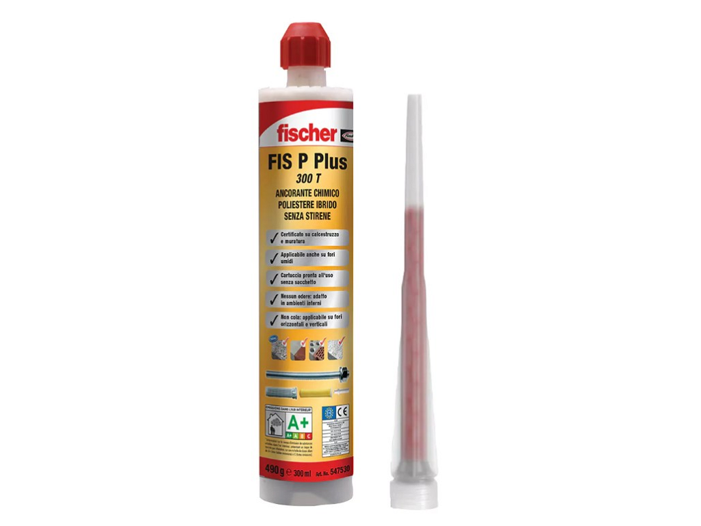 fis547530.png FIS P Plus 300 T Cartuccia Resina Poliestere con Miscelatore gr.490 | Fischer - immagine 1