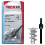 GK Tassello Nylon per Cartongesso + Accessorio Montaggio in Blister da pz.10+1 | Fischer