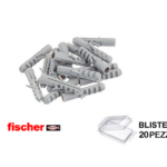 S8C Tassello Nylon con Bordo 2 Espandenti in Blister da pz.20 | Fischer