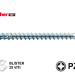 Vite Legno TSP Impronta Croce PZ2 FPS - SZ ZPP Zincate in Blister da Pezzi 25 mm.4,5 varie lunghezze | Fischer