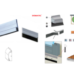Profilo Alluminio per Spazzola da Porta Profix Df400 Verticale L=3000  Domatic