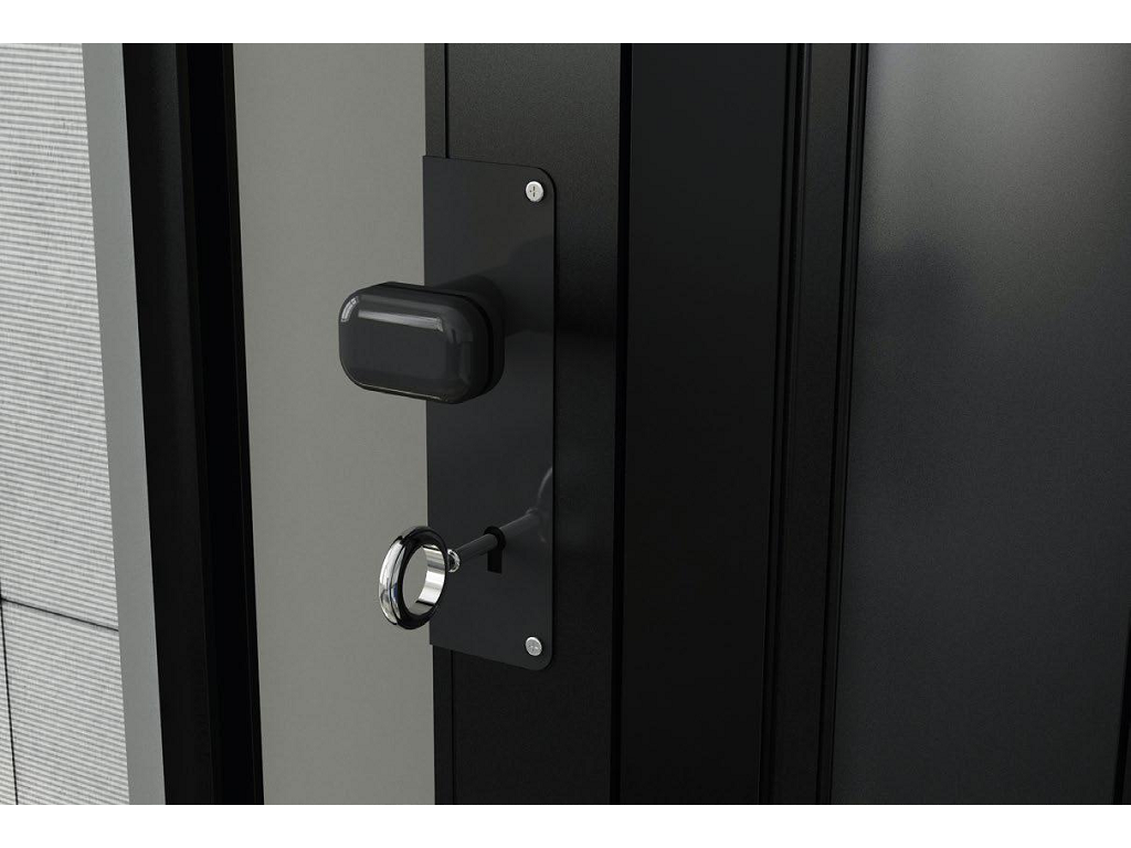 Porta Soffietto PVC Montata su Misura Senza Accessori con Vetro Colore Normale varie finiture - immagine 5