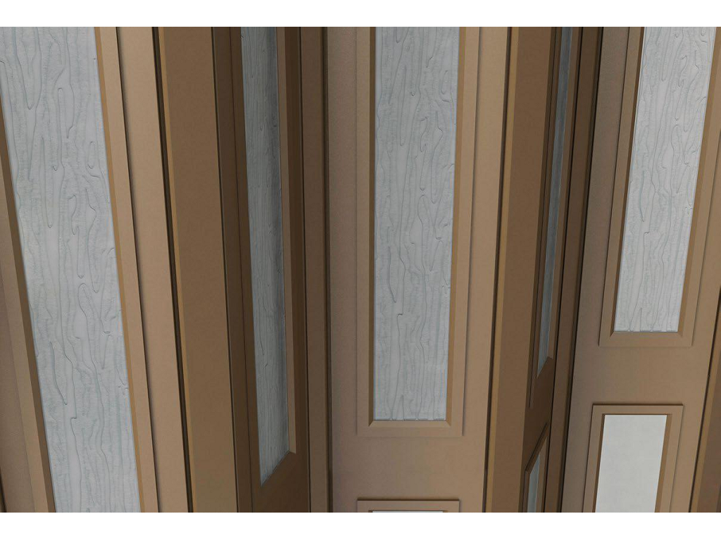 Porta Soffietto PVC Montata su Misura Senza Accessori con Vetro Colore Normale varie finiture - immagine 6