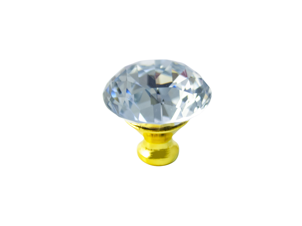 gmmpctor40.png POMOLINO MOBILE CRISTALLO TRASPARENTE mm.20-25-30-40 ORO LUCIDO - immagine 1