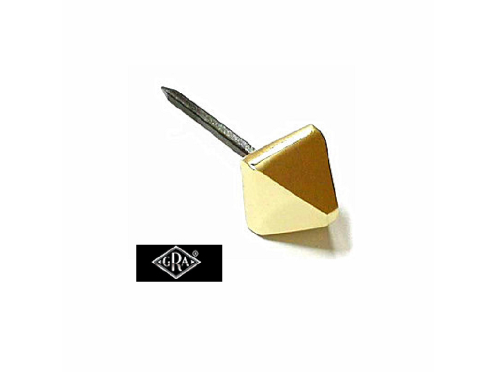 gra34620olc.png CHIODO QUADRO PIRAMIDE ROMANO DA 20x20/25x25 mm. OLV (Ottone Lucido Verniciato) prodotta da GRA RIVADOSSI - immagine 1