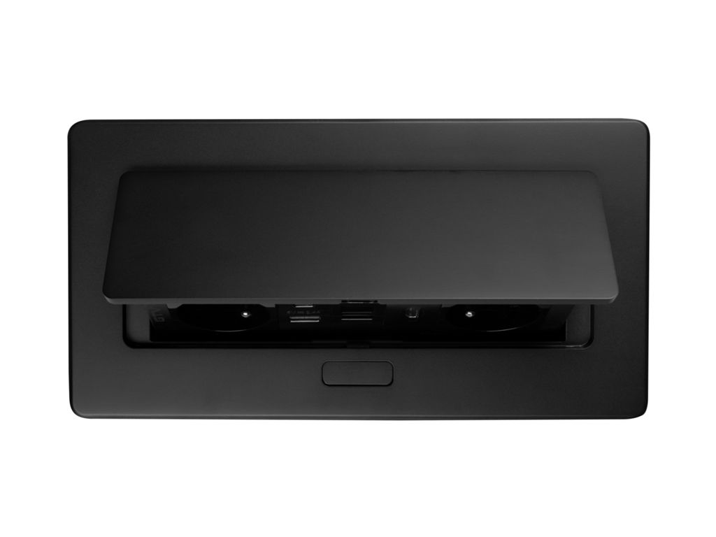 MultiPresa Incasso per Mobili Soft 2xShuko USB A+C RJ45 HDMI Cavo 1,5 mt Nero  GTV - immagine 7