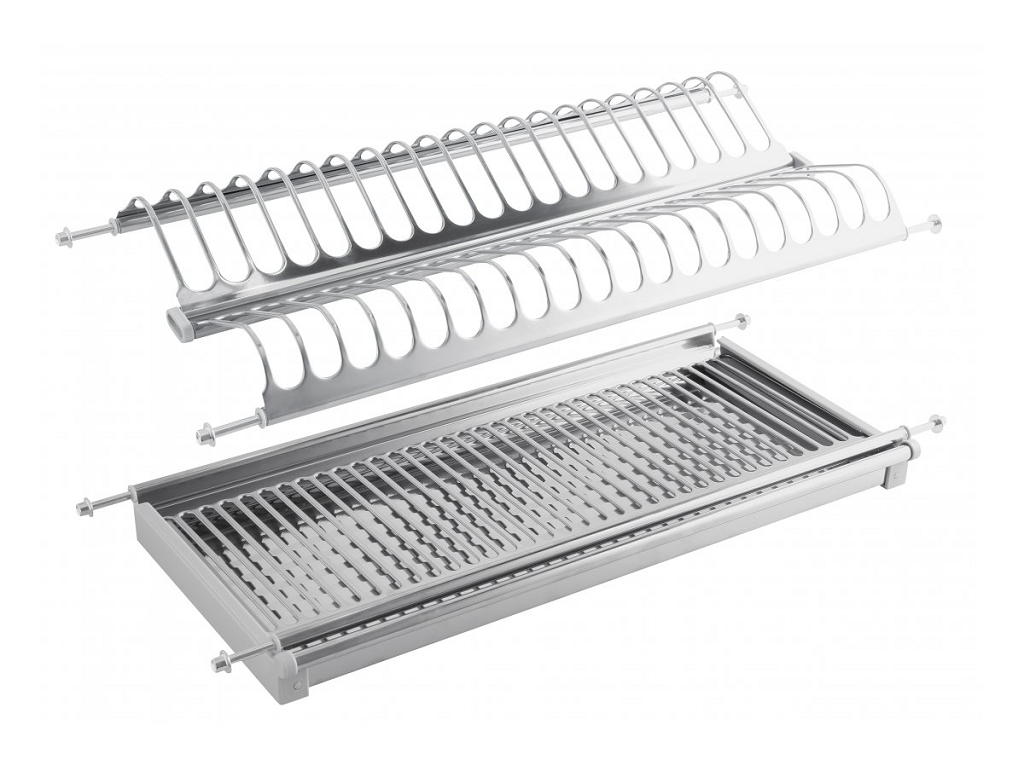 gtvoca01x006.png Scolapiatti con Molle+Bacinella Acciaio Inox 18/10 varie misure | GTV - immagine 1