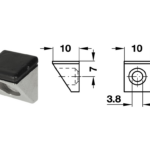 Reggiripiano per Cristallo da Avvitare con Base Plastica Nichelato / Marrone