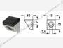 Reggiripiano per Cristallo da Avvitare con Base Plastica Nichelato / Marrone - immagine 2