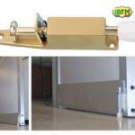 FERMAPORTA A PEDALE MONTAGGIO SU PORTA PICCOLO mm.130x25 VARIE FINITURE |  IBFM