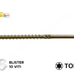 VITE TRUCIOLARE TSP IMPRONTA TORX TX40 ZINCATA GIALLA IN BLISTER mm.8,0 VARIE LUNGHEZZE | TECFI