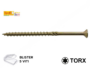 VITE TRUCIOLARE TSP IMPRONTA TORX TX40 ZINCATA GIALLA IN BLISTER mm.8,0 VARIE LUNGHEZZE | TECFI - immagine 2