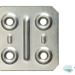 Piastrina Quadra Zincato mm.40x40 in Blister da pz.4 | Sipa