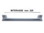 Staffa Aggancio Griglia Scolapiatti Senza Perno PVC mm.255x40 Interasse Agganci mm.225 | Inoxa