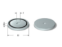 Magnete Permanente Neodimio Disco Foro Svasato Filettato MA3 Forza kg.23 mm.30x7h  Italfit Magneti - immagine 2