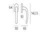 Maniglia per Finestra DK Orione Movimento 4 Scatti Metallo 7x35 OLV   KTS - immagine 2