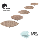 LAMELLE IN LEGNO PER GIUNZIONE MOBILI IN BLISTER DA PEZZI 100 VARIE MISURE   LAMELLO